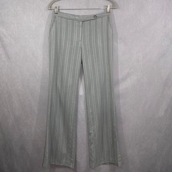 Gray Pinstripe Business Work Dress Pants - Picture 2 of 7